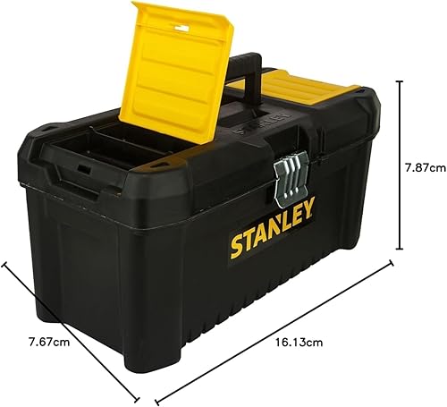 Miniatura 2 de STANLEY Caja de herramientas esenciales (16 pulgadas), solución de almacenamiento duradera con bandeja extraíble y organizadores, para