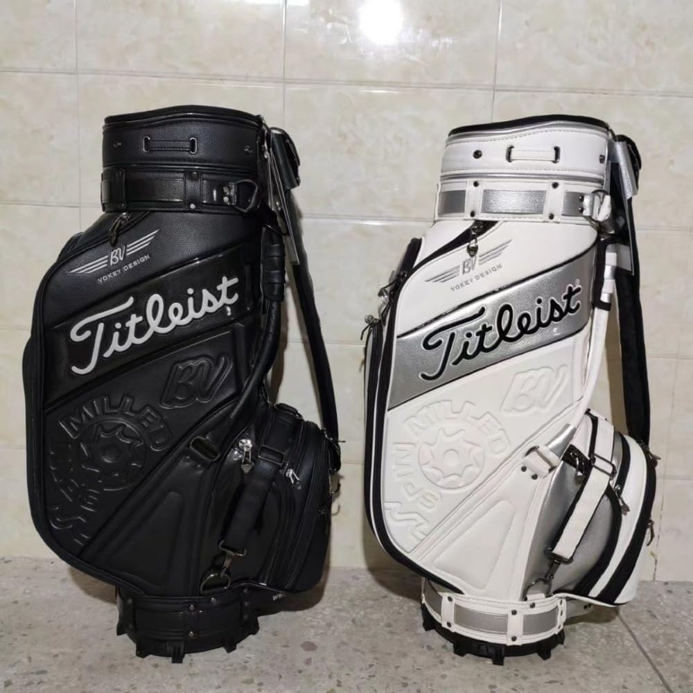 キャディバッグ PUレザー スポーツゴルフバッグ メンズゴルフバッグ レディース Amazon.co.jp: キャディバッグ レザースポーツメンズレディース