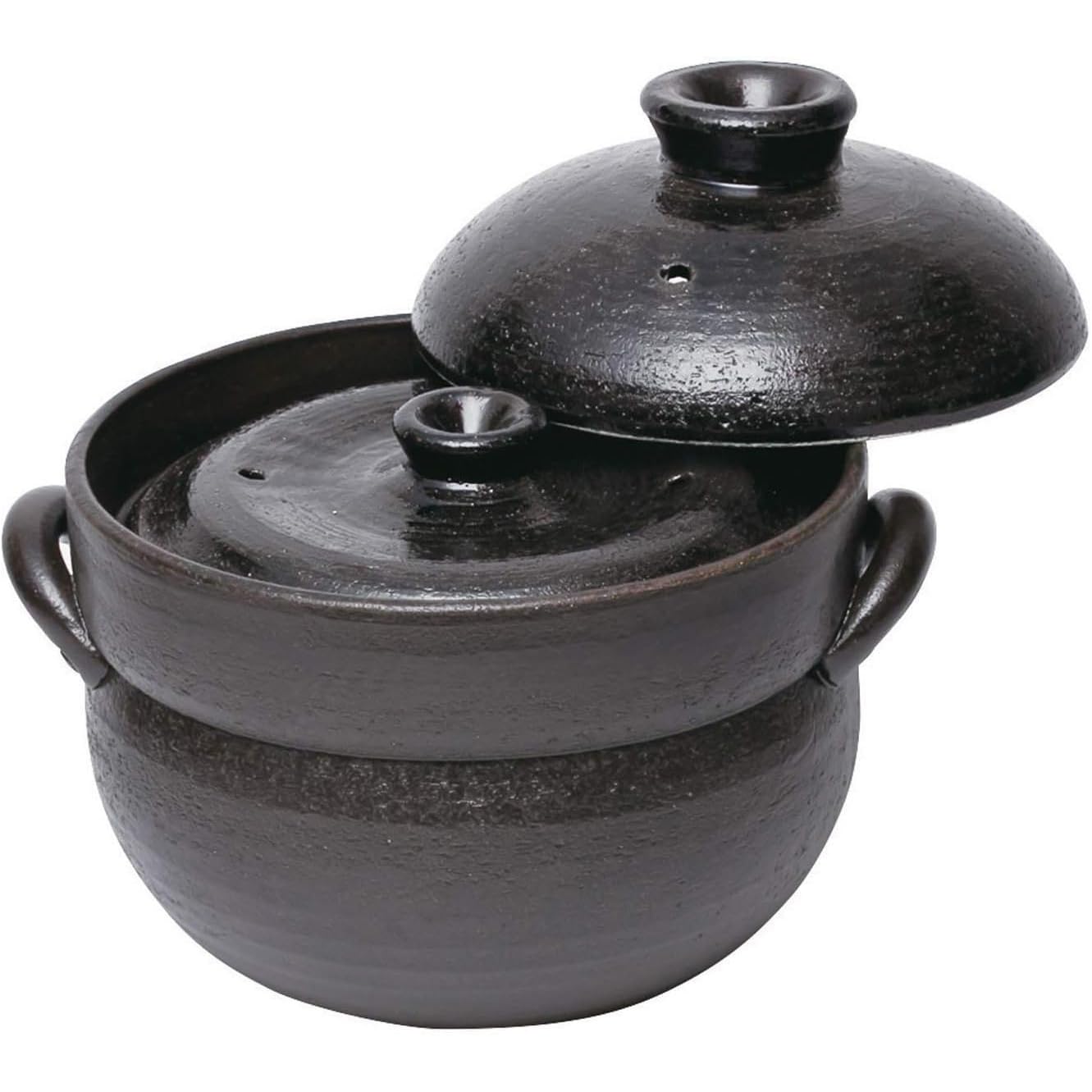 Amazon｜四日市の伝統工芸品 萬古焼 ごはん鍋 2合炊き 直径17.5cm 容量