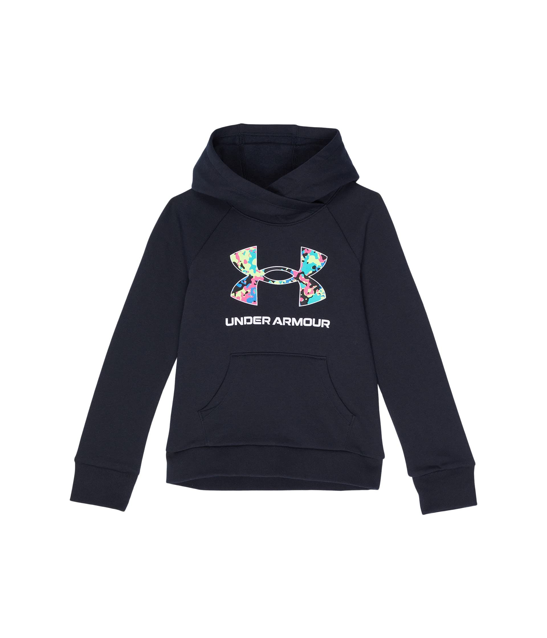 Sweat à capuche Under Armour Girls Rival Fleece noir pour fille taille YXS - 2