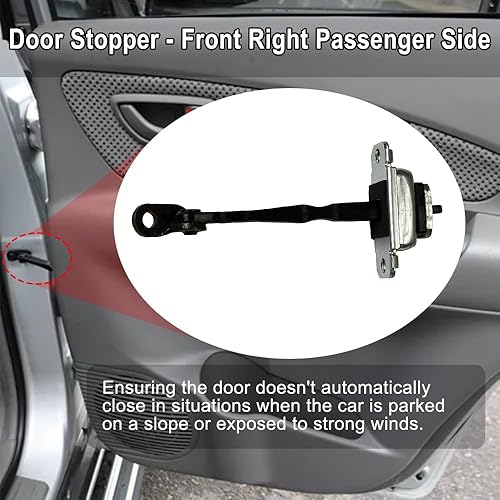 Miniatura 2 de RAGBUSCLE Correa de retención de puerta delantera Control de puerta, OE Reemplazar 79390-2E000 Delantero Derecha, 2005-2014 Compatible con Hyundai