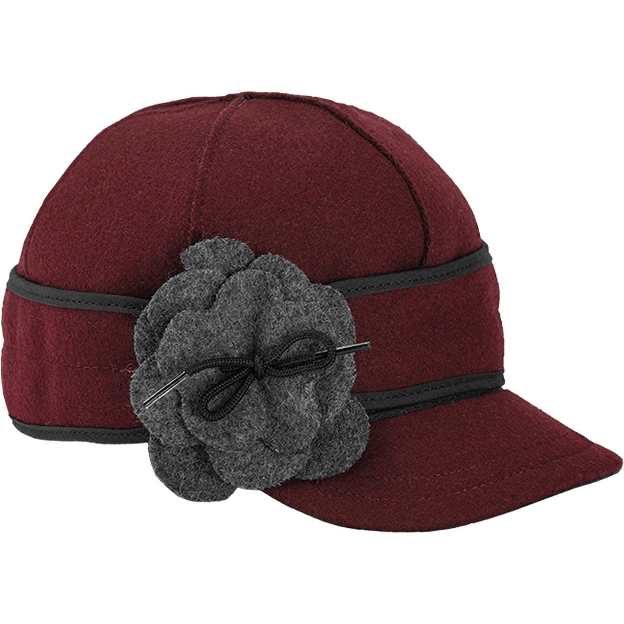 Petal Pusher Cap - Decorative Wool Hat with Earflap