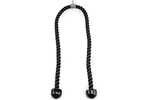 Double Length Tricep Pull Down Rope: Enhanced Cable Machine Workouts