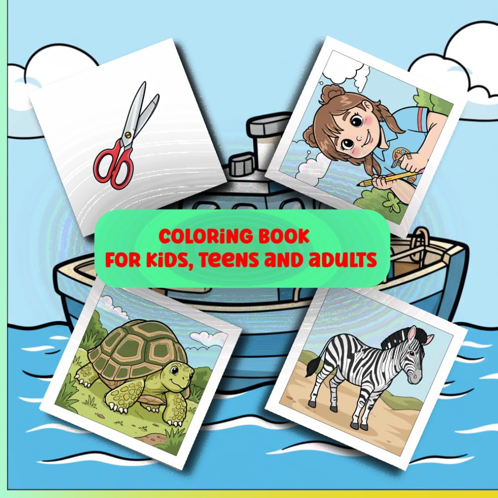 Coloring book for kids, teens and adults: 100+ Unique Illustrations for Relaxation, Creativity & Fun