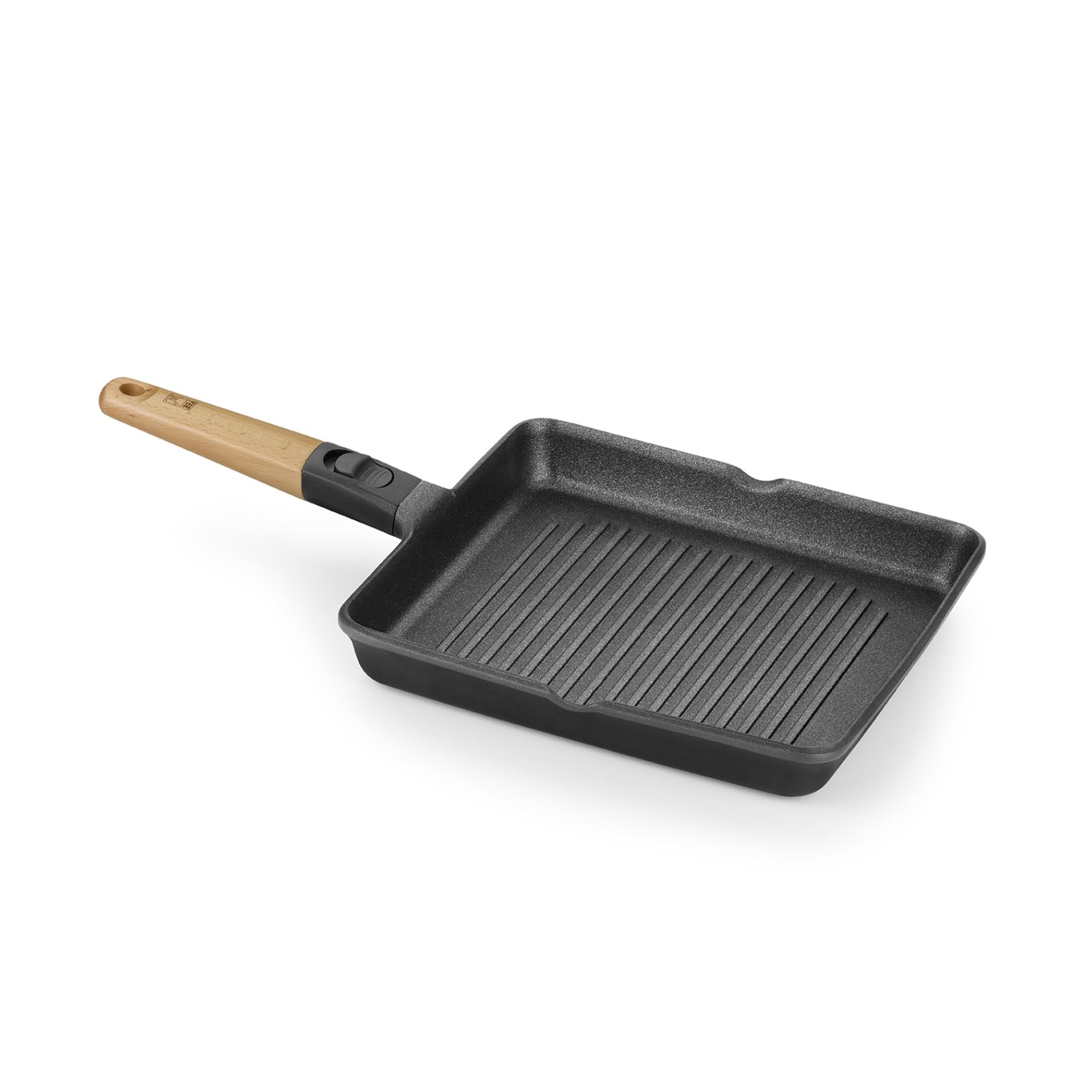 BRA Market Aluminium Non Stick Grill Pan - Ribbed (28cm). 100% Recycled Aluminium Induction Pans. Grill Pan for Induction Hob, Griddle Pan Non Stick Teflon Induction Pan.