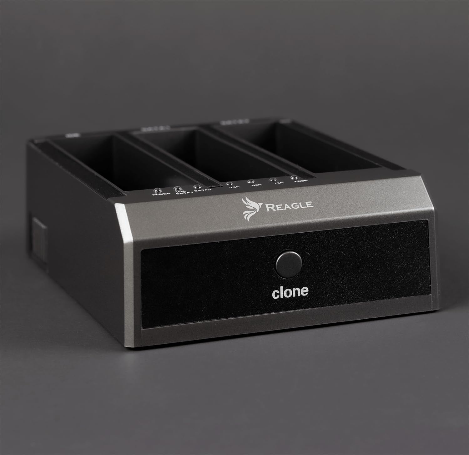 Reagle Station d'accueil pour disque dur 2,5" et 3,5" HDD/SSD 3 baies, fonction clonage hors ligne, USB 3.2 Gen 1, 18 To, aluminium, SuperSpeed 5 Gb/s, Plug & Play, avec bloc d'alimentation et câble