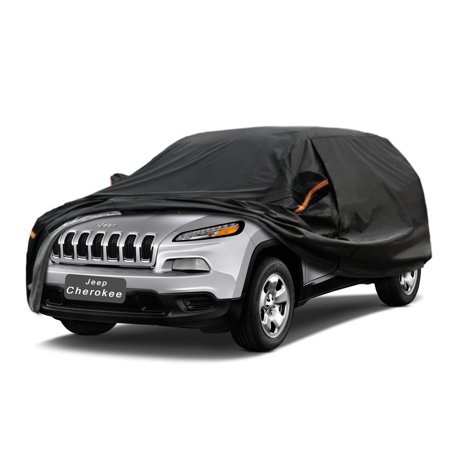GUNHYI 7 Layers SUV Car Cover Custom Fit Jeep Cherokee (2013-2025) | All-Weather Waterproof Heavy-Duty Fabric, scratch-proof cotton lining, outdoor sun/rain/snow/wind/dust protection.