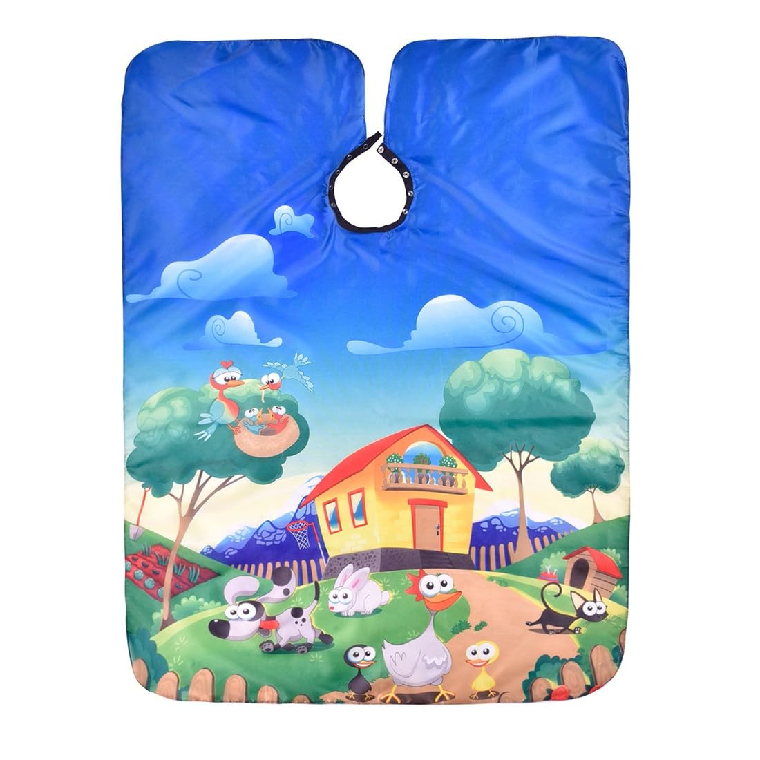 ZKGYUS Capas de Peluquería para Niños, Impermeable Capa de Corte Peluqueria, Capa de Cortar Cabello Delantal, Profesional Capas de Corte de Pelo para Niños Peluquería