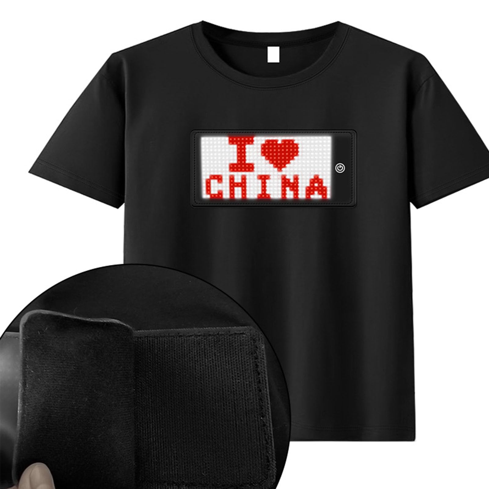 ASHATA Camiseta LED, Pantalla Multicolor Programable para Fiestas, con App para e IOS