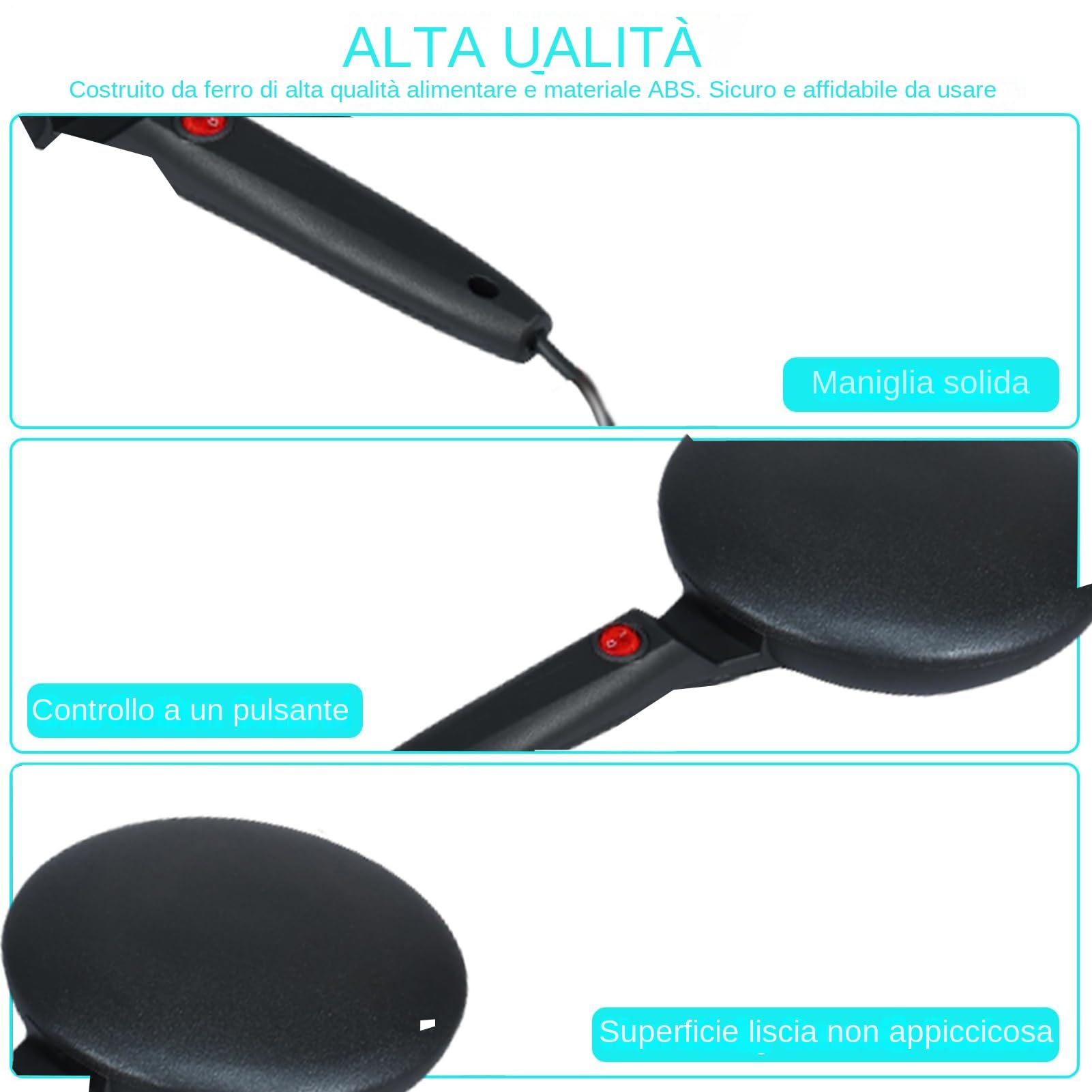 Piastra elettrica per crepe rotonda per crepes - Crepe Maker rotonda, macchina per crepe portatile 600 W | Teglia per pancake antiaderente con controllo termostatico da 7,87 pollici per la casa con