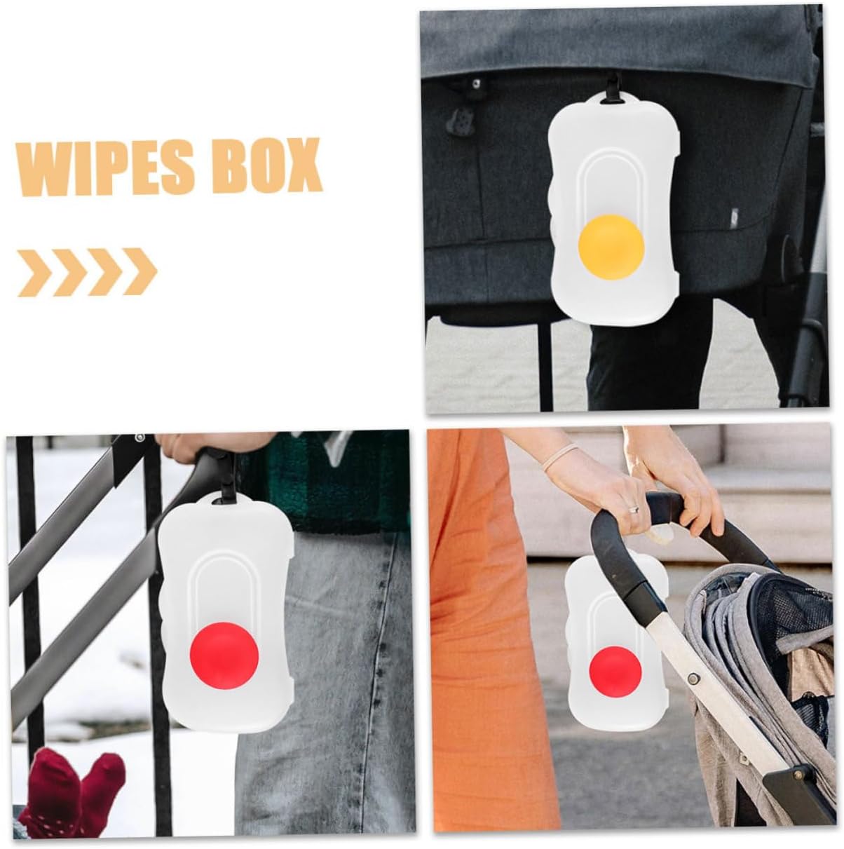 VOSAREA 2pcs Portable Wipes Dispenser Travel-Friendly Wet Wipe Holder Lightweight Silicone Case for Easy Access for Diaper Bags and