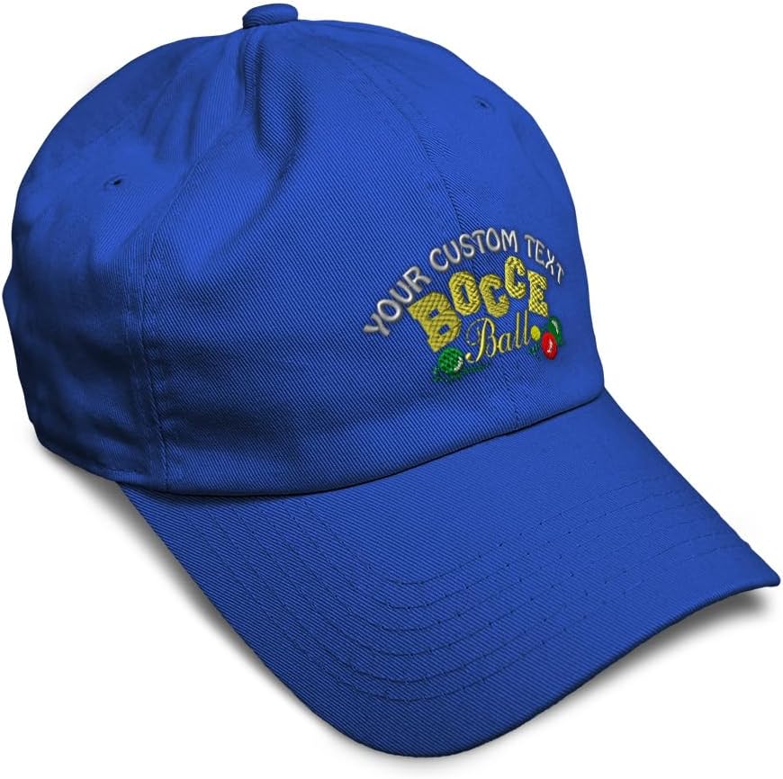 Soft Baseball Hat Embroidered Dad Hat Bocce Ball Embroidery Men & Ladies Baseball Cap Cotton