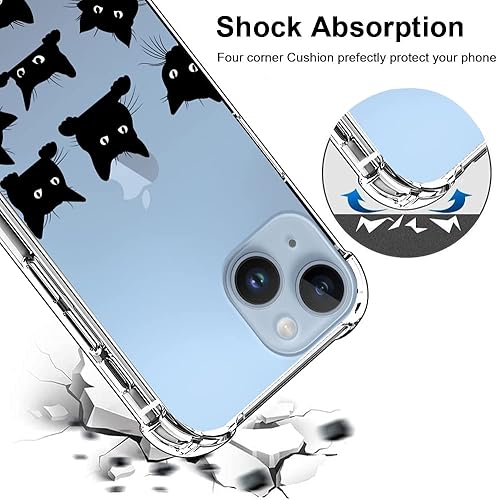 Miniatura 8 de Funda compatible con iPhone 14, transparente con diseño de camión de Navidad antiguo para niñas y mujeres, funda protectora delgada de TPU suave,