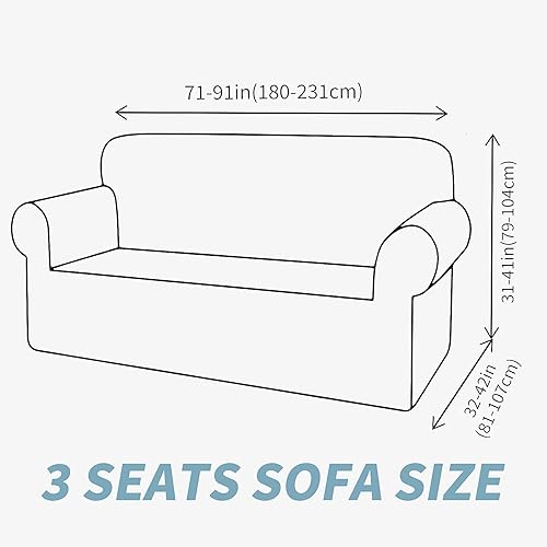 Miniatura 5 de Fundas para sofá con estampado de hojas, fundas elásticas para sofá, impermeables y lavables, 1 pieza para sala de estar, protector antideslizante
