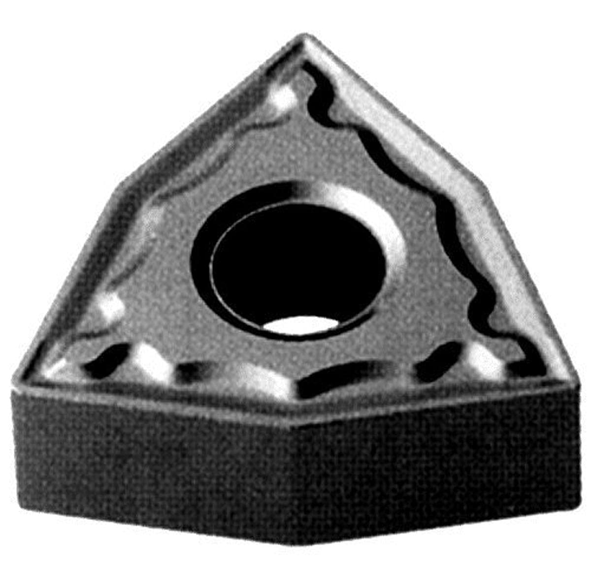 41925 Solid Carbide Turning Insert, C520 Grade, Uncoated (Bright) Finish, WNMG Style, CM Chipbreaker, WNMG 332, 3/16" Thick, 1/32" Radius (Pack of 10)