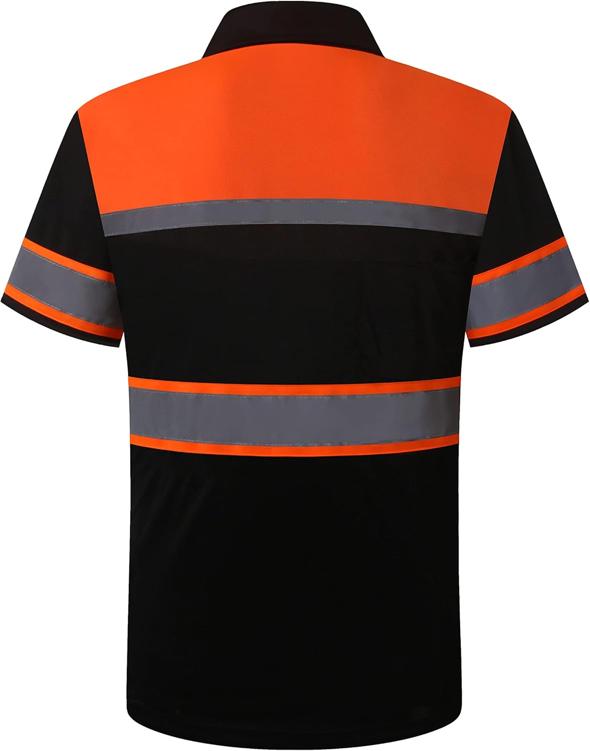 Safety Shirts for Men,High Reflective Men Polo Shirts with Pocket,Short Sleeve Workwear Breathable - Image 6