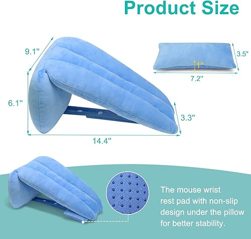 Miniatura 2 de Zelen Almohada de elevación de brazo con almohadilla de muñeca para el mouse Almohada médica para brazo elevador, almohada médica poscirugía