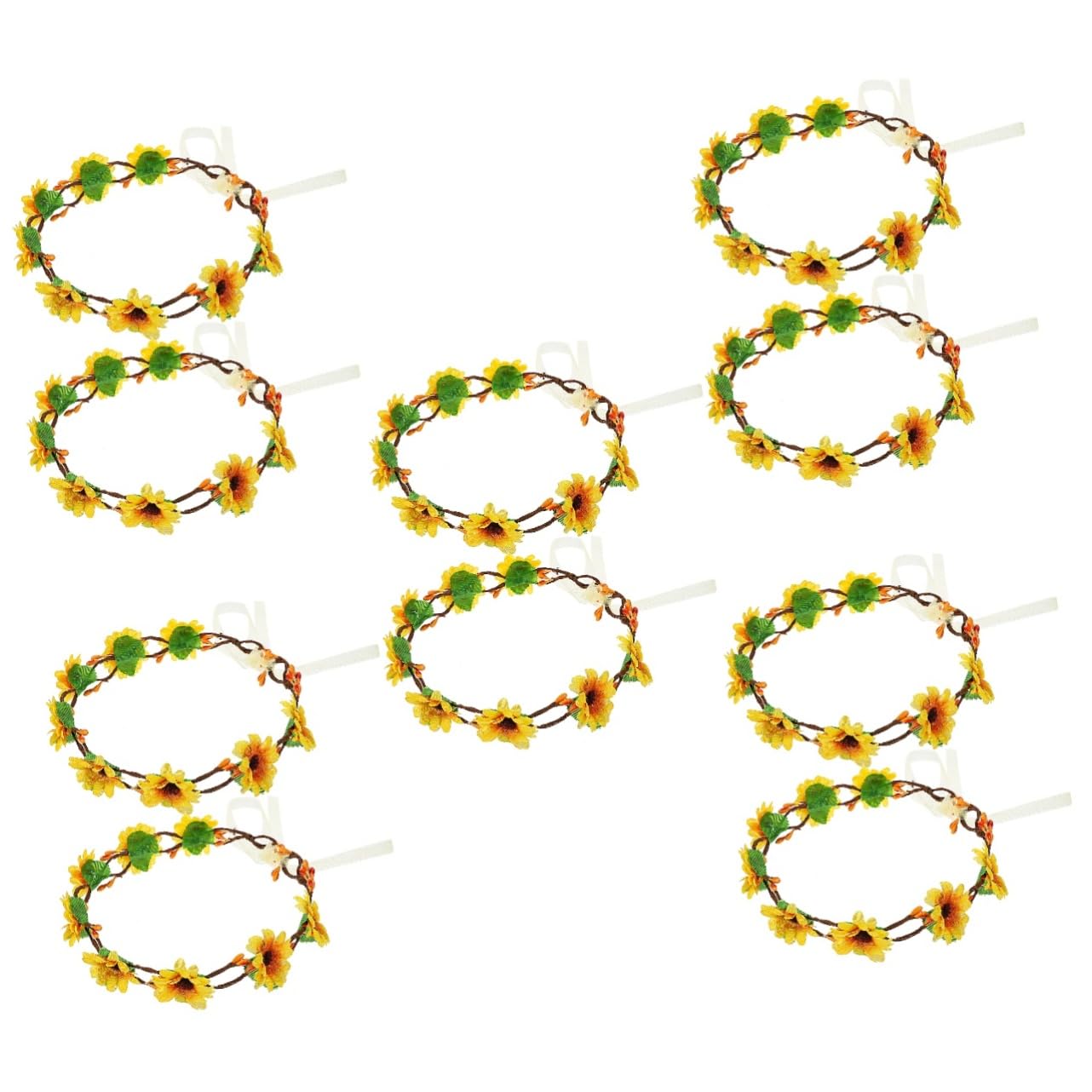 SOIMISS 10stücke Sonnenblumen-haarband Verstellbare Blumenkrone Für Damen Boho-stil Haarschmuck Für Hochzeiten Partys Und Fotoshootings Dekoration Für Besondere Anlässe