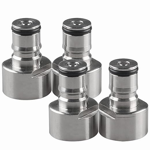 PERA Keg Coupler Adapter Sankey to Ball Lock Quick Disconnect Conversion Kit for Home Brewing (2 Pairs)