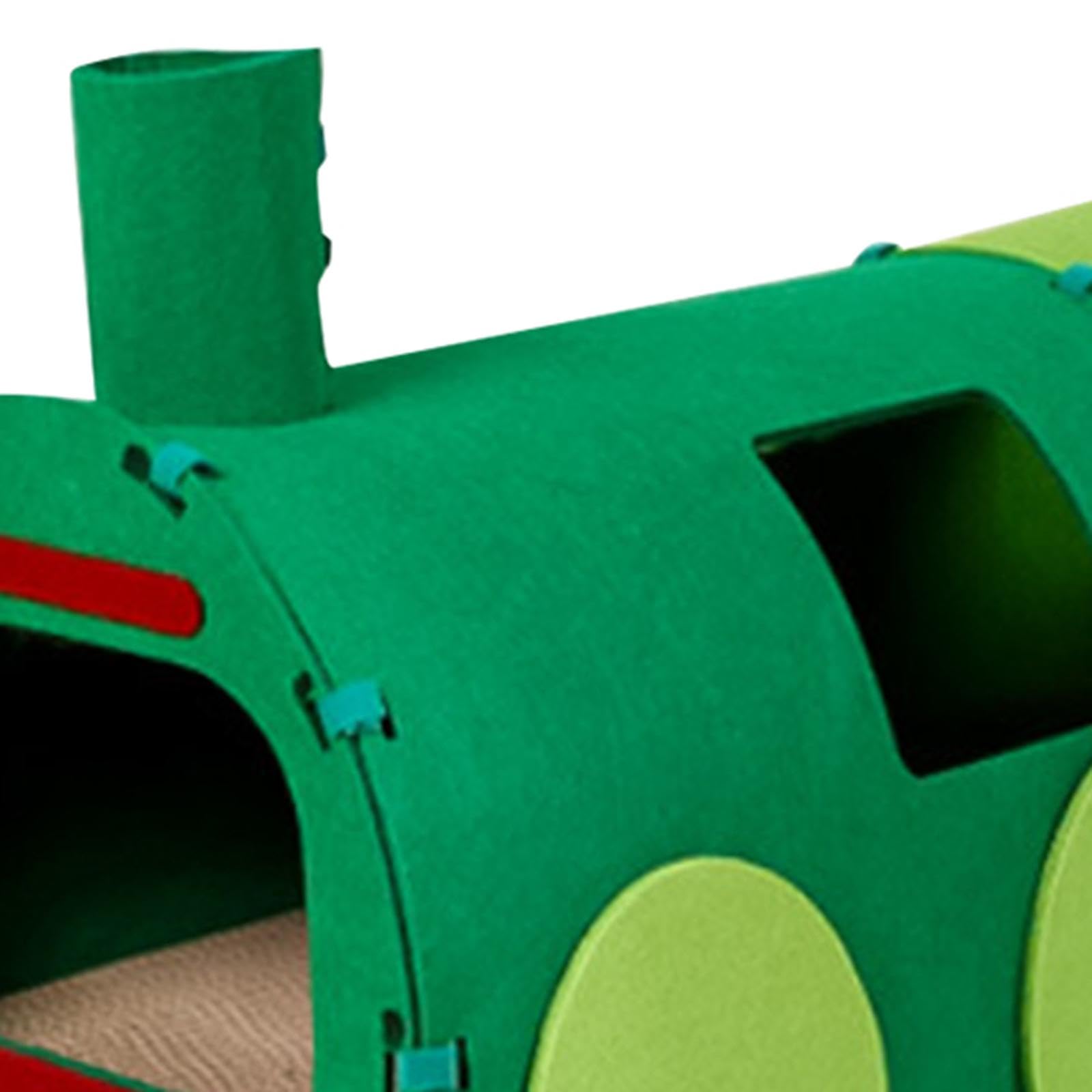 Jouet Interactif pour Chat en Forme de Tunnel, Tube de Jeu en Forme de Train Fabriqué en Tissu Non Tissé,