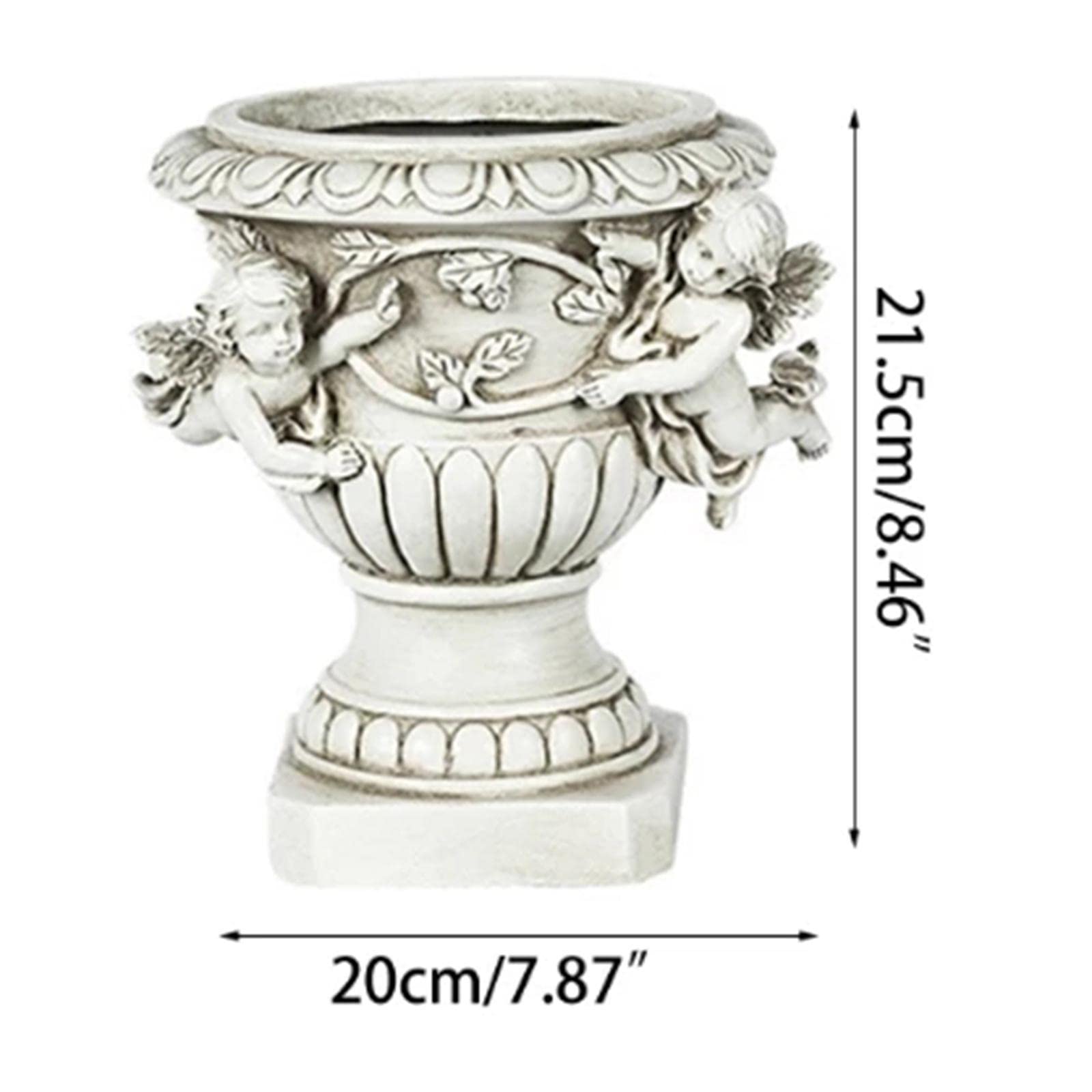 Figura de Maceta de Hadas Miniatura Taza para Y Hierbas con Diseño Angel en Resina Tallada a Mano Adecuado para Decoración de, Un