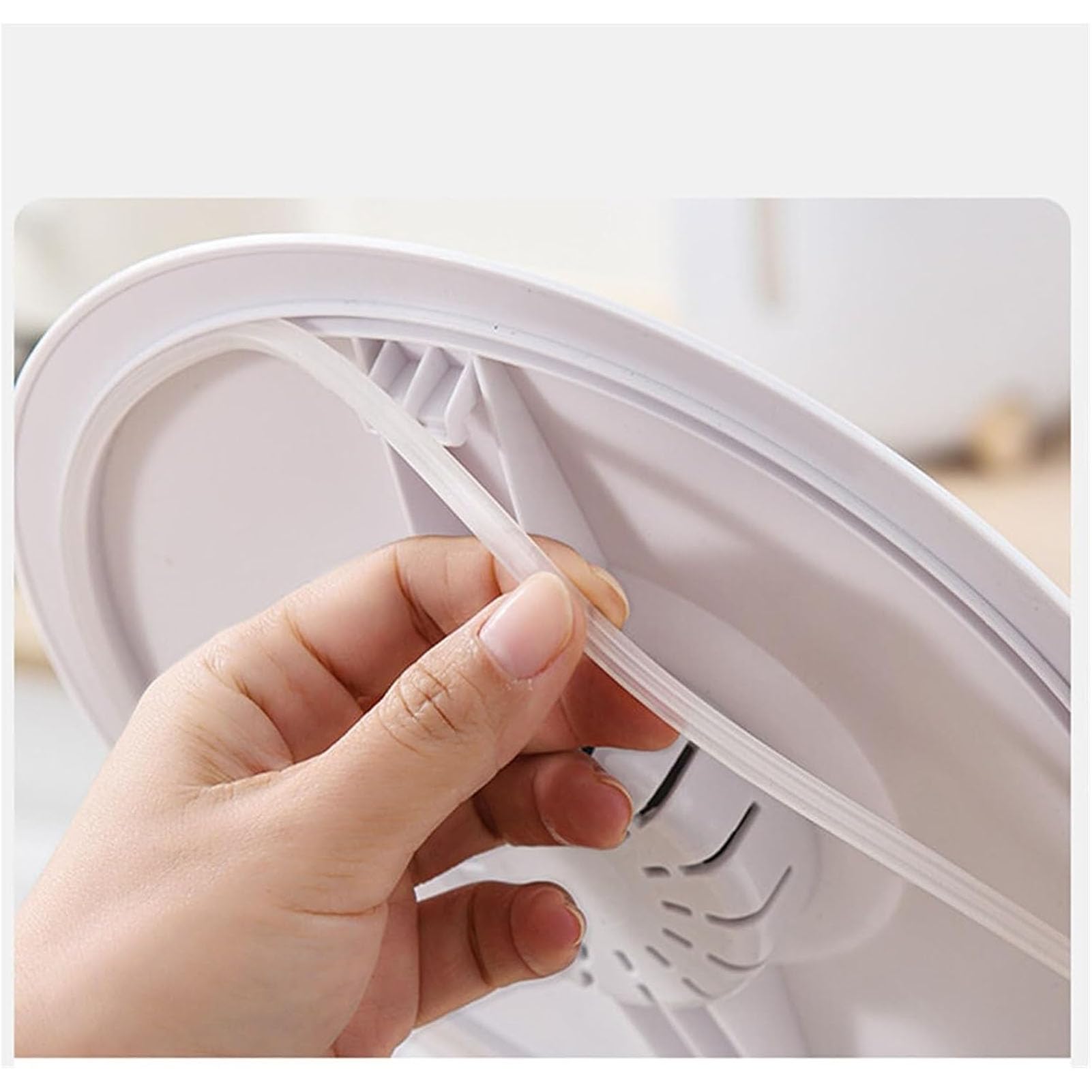 PIKETU Scatola di immagazzinaggio di cereali sigillata, repellente per insetti con secchio di riso da cucina, scatola di conservazione per alimenti domestici,Grigio,24.5 * 29cm