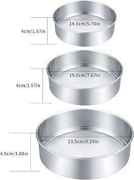 3 Pcs Stainless Steel Flour Sieves, 3 Sizes Fine Mesh Flour Sifter for Baking