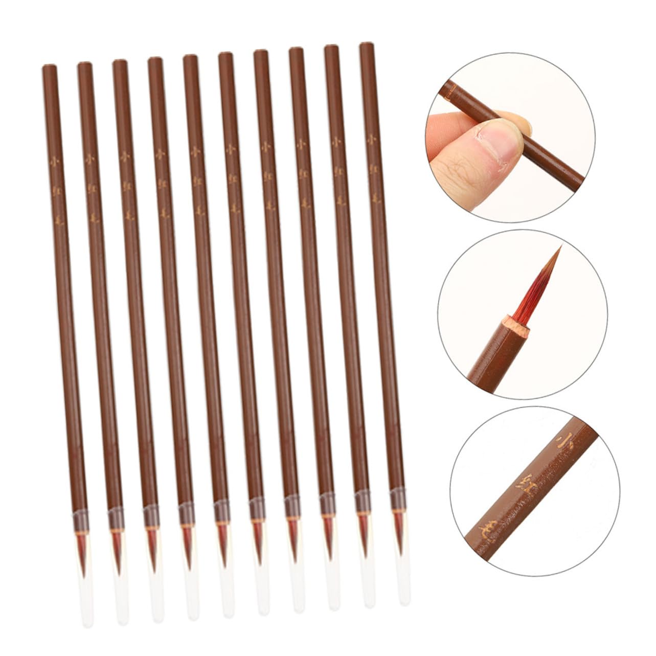 Veemoon Beginner's Calligraphy Brush Pen Set 10pcs Chinese Calligraphy Brush Fine Tip for Art Writing Painting