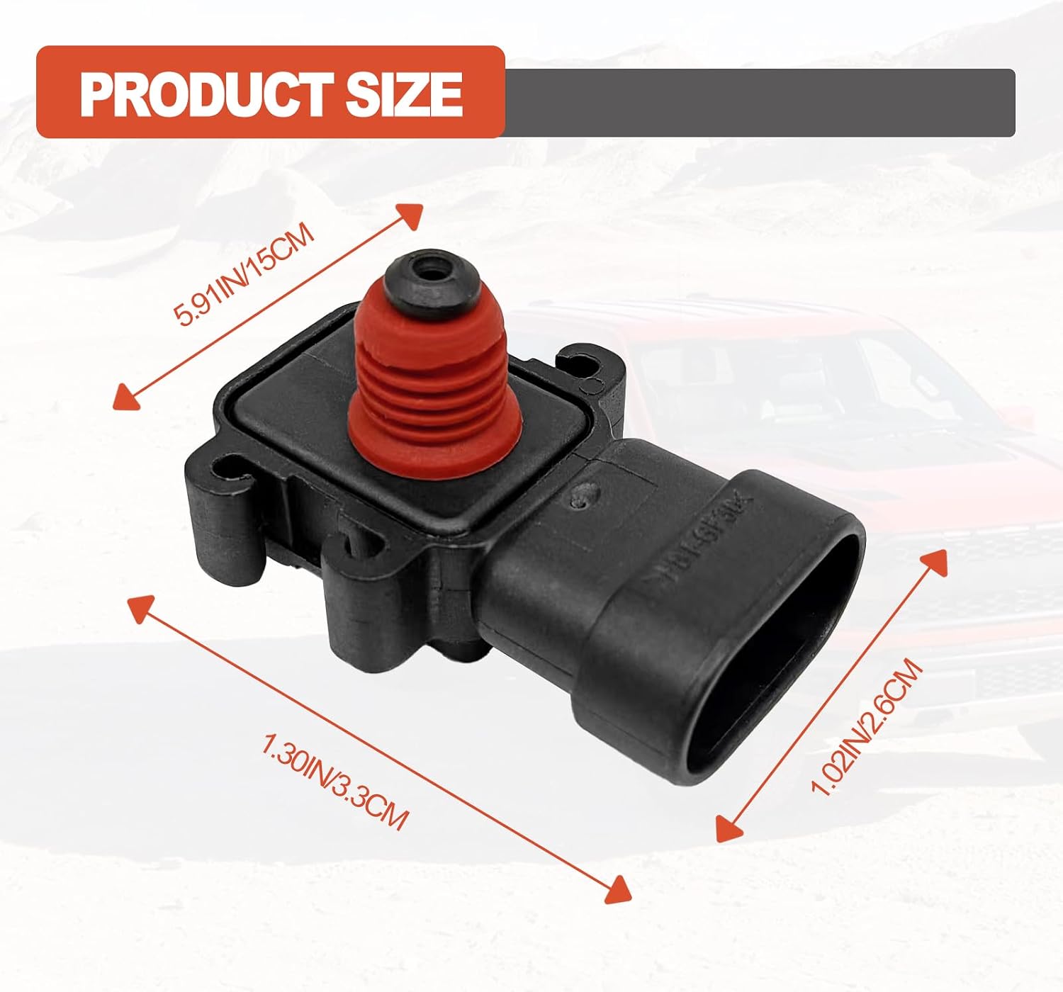 3-Pin Manifold Absolute Pressure Map Sensor -Professional Compatible with Buick Chevrolet Cadillac GMC GM 16187556 12569240 213-796 12614973