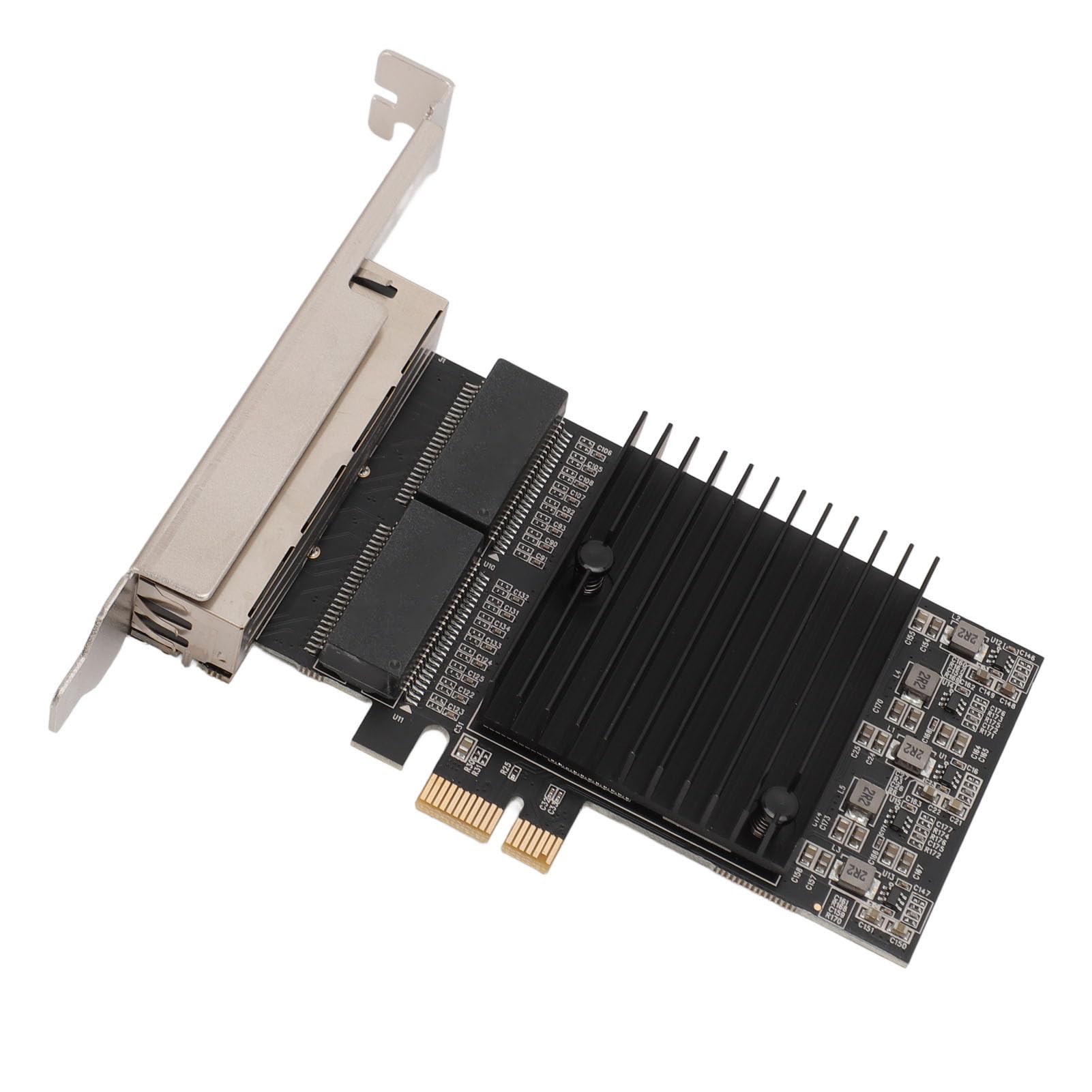 Carte Réseau Gigabit Ethernet, PCIe1X 10, 100, 1000 Mbps Gigabit Ethernet PCI Express, Adaptateur Réseau PCIE, Carte Réseau, Carte Ethernet pour PC, avec 4 Ports