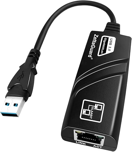 Zettaguard Adaptador Ethernet USB USB 3.0 AX88179 a 101001000 red inalámbrica LAN rápida (MacBook, Chromebook, Win 10, compatible con Nintendo