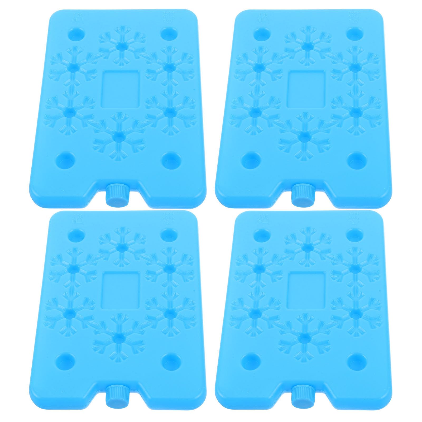 Healeved 4 Piezas Acumulador de Frío Reutilizable Extraplano para Neveras Portátiles con Agua Destilada No Tóxico para Camping y Viajes al Aire