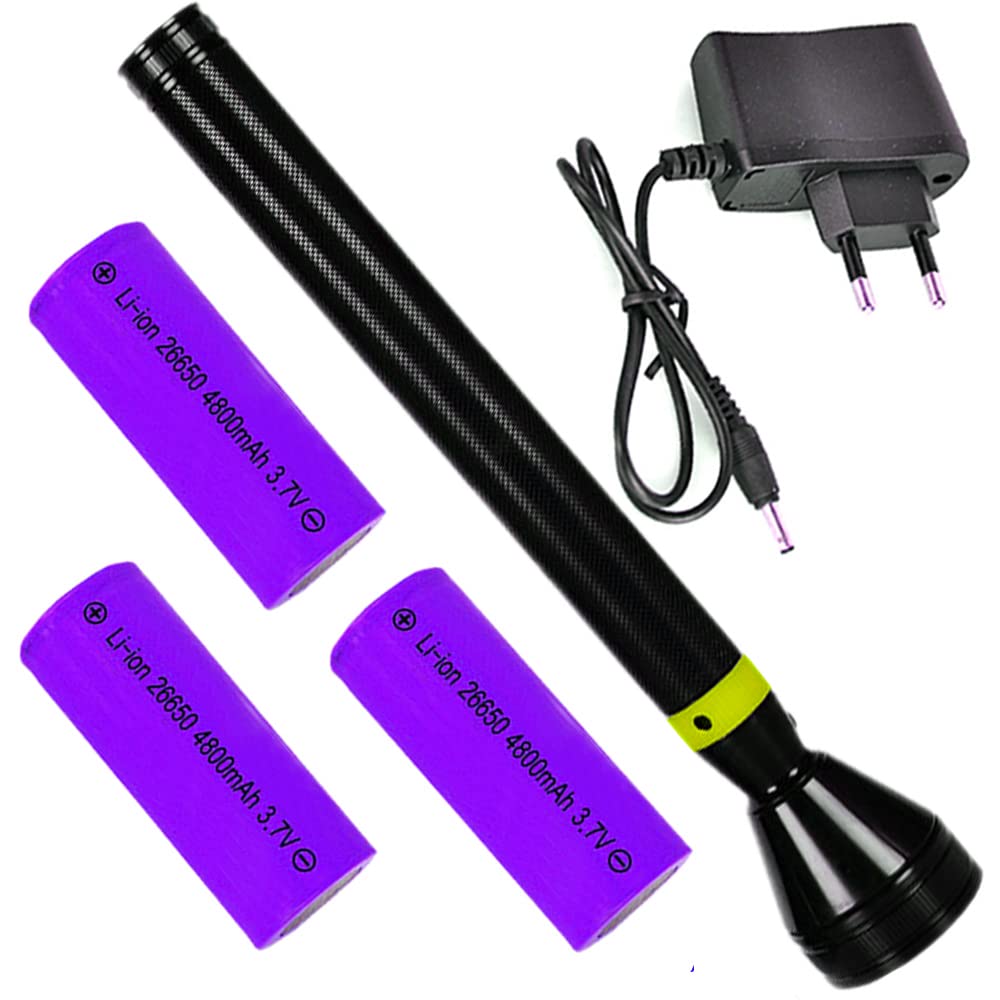 T-98 Long Lasting 4800mah Battery High Power Rechargeable 25w LED Torch 1500m Long Range Distance Torch for Outdoor Search (B0B8VGD126) Amazon Price History, Amazon Price Tracker