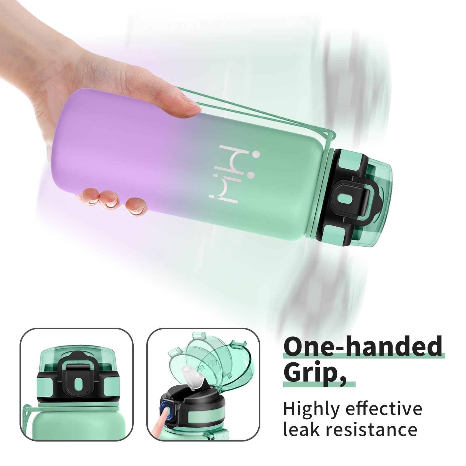 Insulated Water Bottle, 750 ml, BPA-Free, Leak-Proof Sports Water Bottle with Straw, Double Wall Insulation, Reusable, Portable, Water Bottle for Camping, Fitness, Office - 5