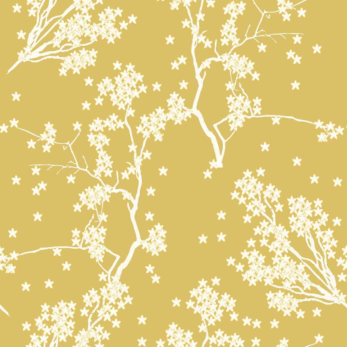 Walls By Me Yellow Flower Peel and Stick Removable Wallpaper 1001
