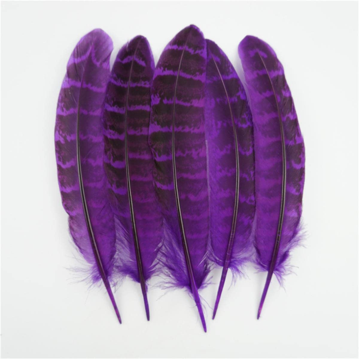 Plumes de faisan femelle violettes 10-15cm pour création de bijoux et bricolage DIY x100