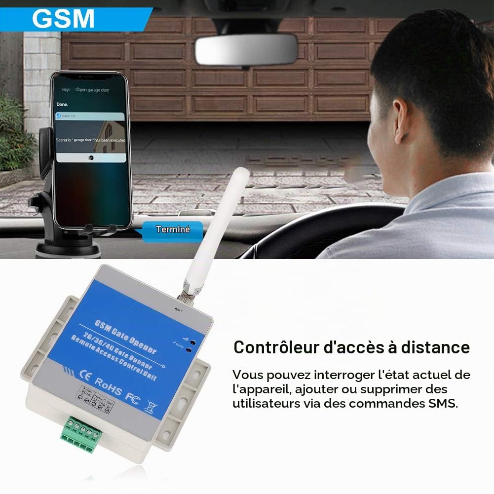 Ouvre-Porte GSM, Appel RTU5034 DC 9 - Contrôleur d'accès à Distance Automatique 24V, avec IP30, Interrupteur de contrôle d'accès, pour Garage, réverbère