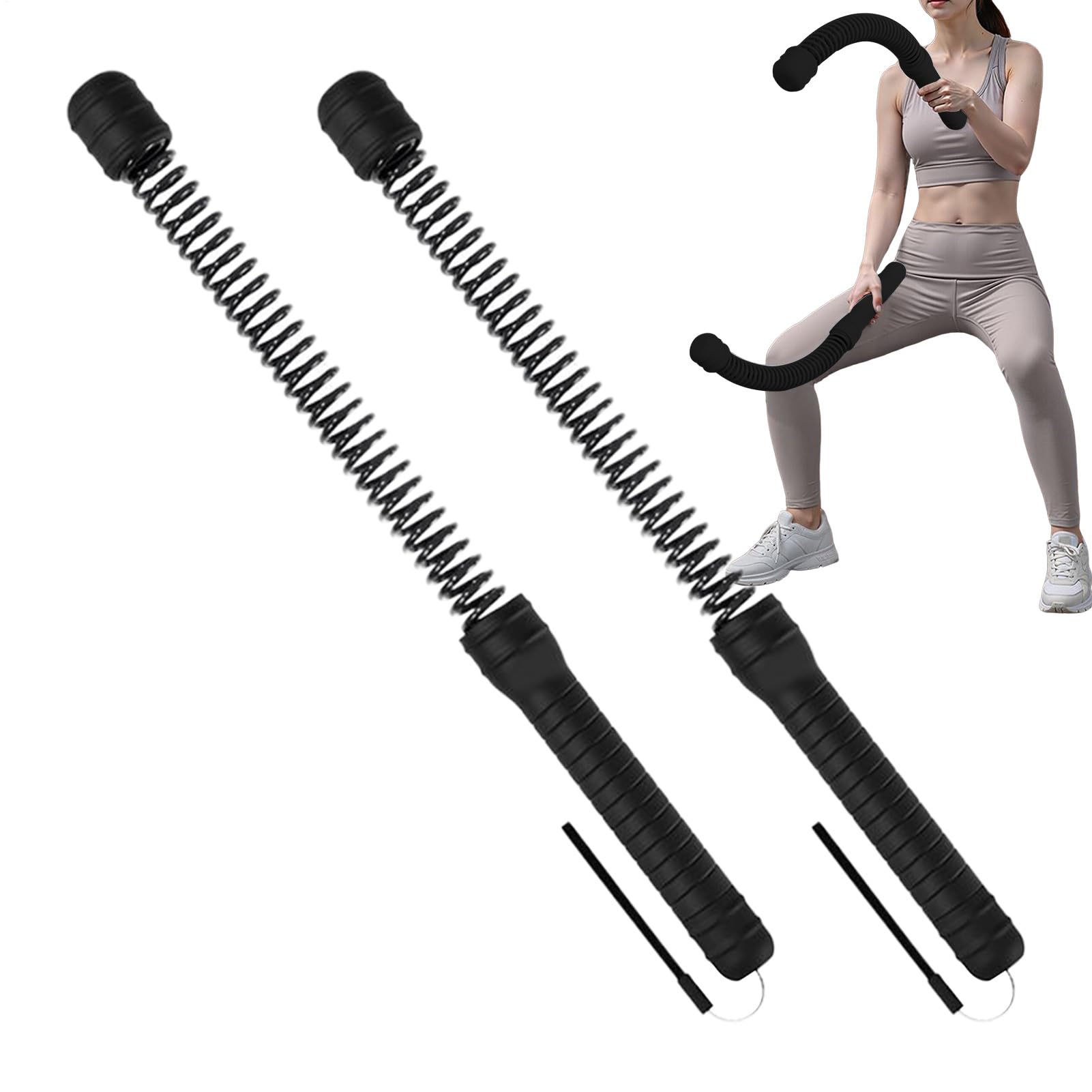 Generisch Battle Rope - Cuerdas de combate sin cuerdas para fitness, 2 piezas, inalámbricas, antinudos, agarre, 1200 g, para entrenamiento de fuerza, jardín, boxeo (47 x 4 cm, hombres/mujeres)