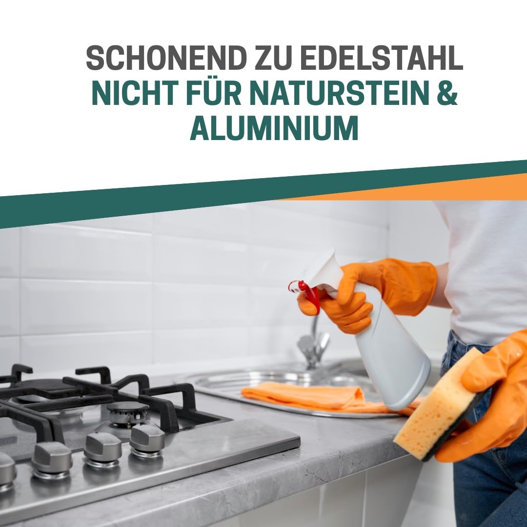 INOX® Edelstahlreiniger 2x10L – Edelstahl Reiniger & Politur für Küche, Spüle & Haushalt – Hochwirksame Edelstahlpflege für glänzende Oberflächen
