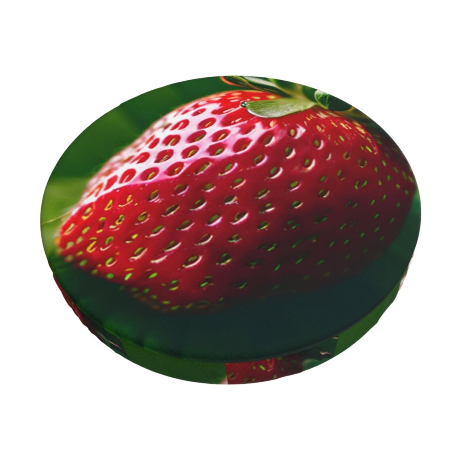 GUCHENP Strawberry Print Round Bar Chair Cushion Cover,Washable Chair Protector For Indoor Home Furniture Decor