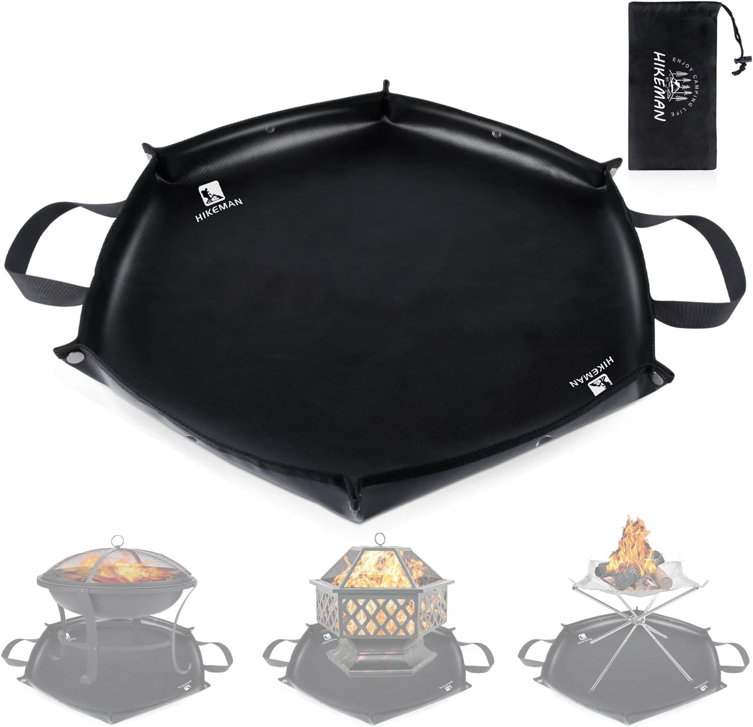 Fire Pit Mat Grill Mat Reusable Fireproof Mat for Under