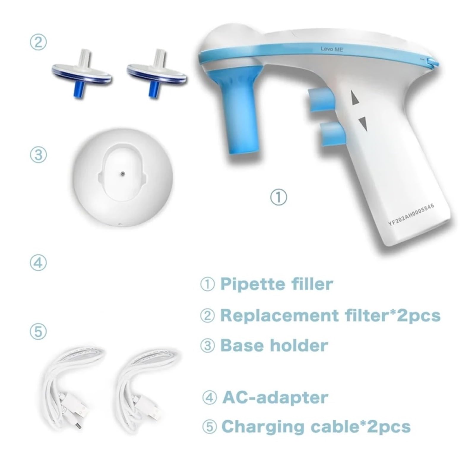 Pipeta, Controlador de pipeta eléctrico Pipeta automática gran volumen 0,1-100 ml Bomba serológica Equipo laboratorio USB