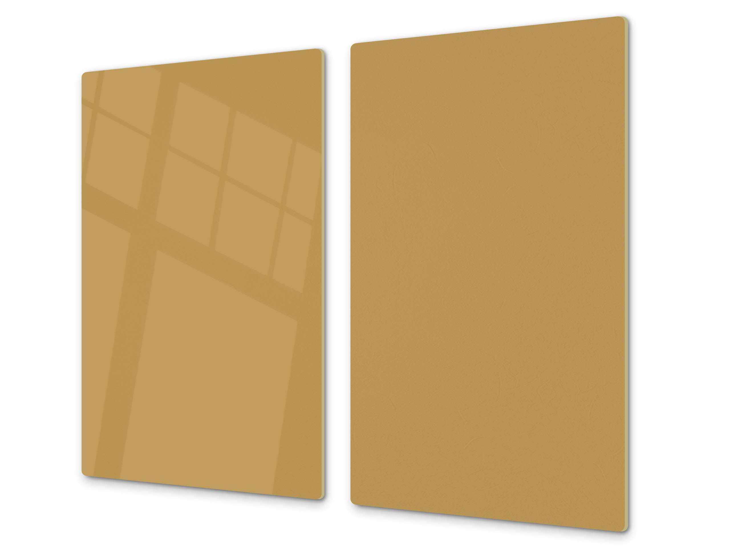Cubre vitrocerámica y tabla de cortar de cristal templado – Superficie de vidrio templado resistente – UNA PIEZA (60 x 52 cm) o DOS PIEZAS (30 x 52 cm); D18 Serie de colores: C Amarillo Medio — view 40