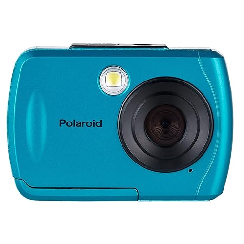 Polaroid IS048 Waterproof Instant Sharing 16 MP Digital Portable Handheld Action Camera, Teal