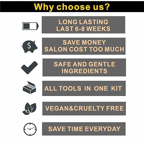 Miniatura 4 de Kit de coloración de pestañas y cejas 2 en 1 de color negro que dura de 6 a 8 semanas, bricolaje en casa y uso profesional en el salón, todas las