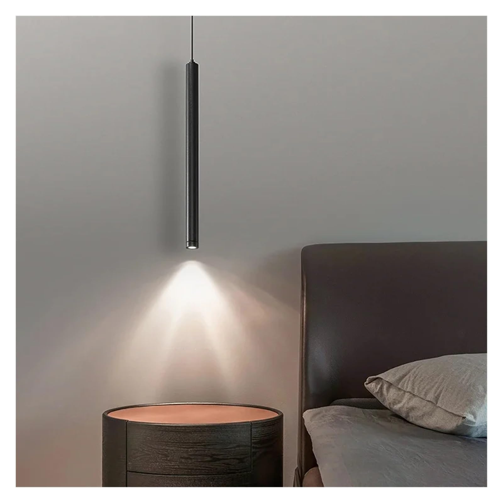 Lustre moderne et simple suspension rotative 1Head blanc chaud D3x30cm
