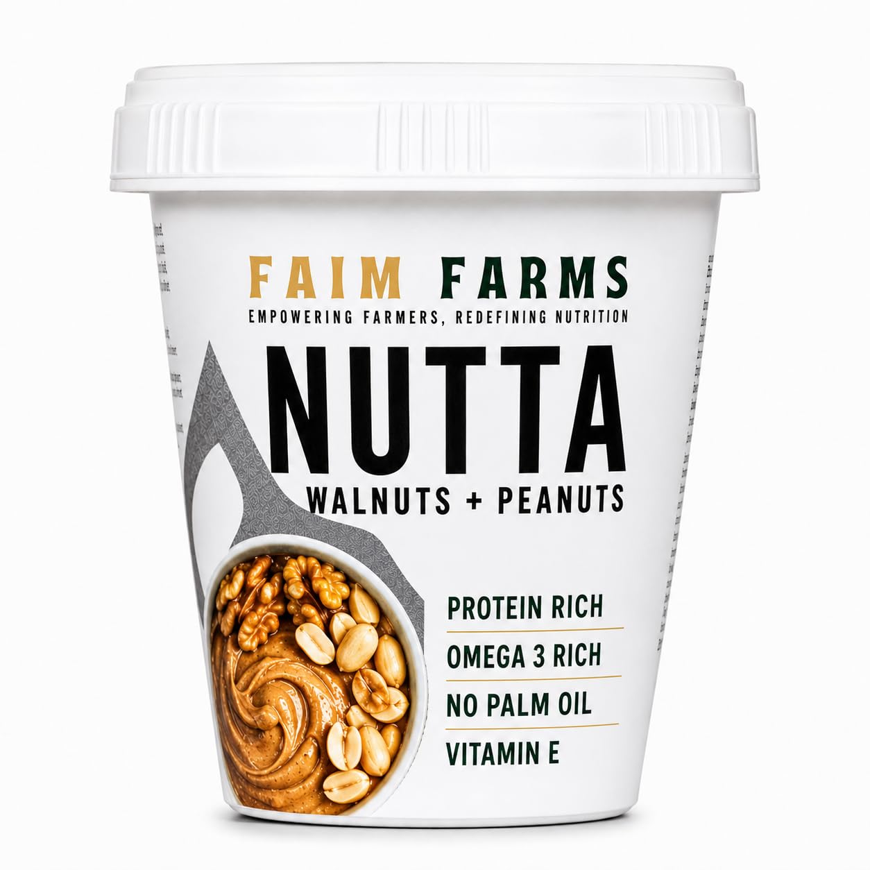Faim Farms Nutta Premium Nut Butter | blend of walnuts and Peanuts,200g-image-12