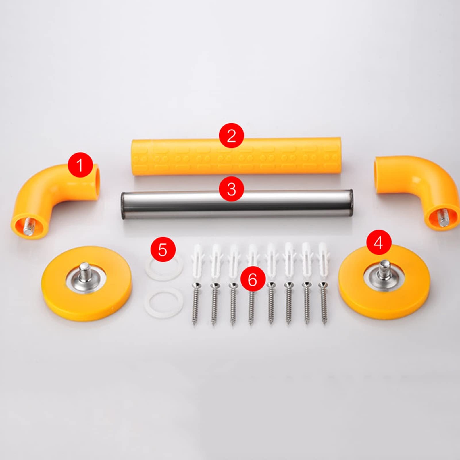Barras de Seguridad para baño, inodoros sin barreras, asideros para inodoros para discapacitados, barandillas Antideslizantes de Acero Inoxidable para Personas Mayores (Color: negr