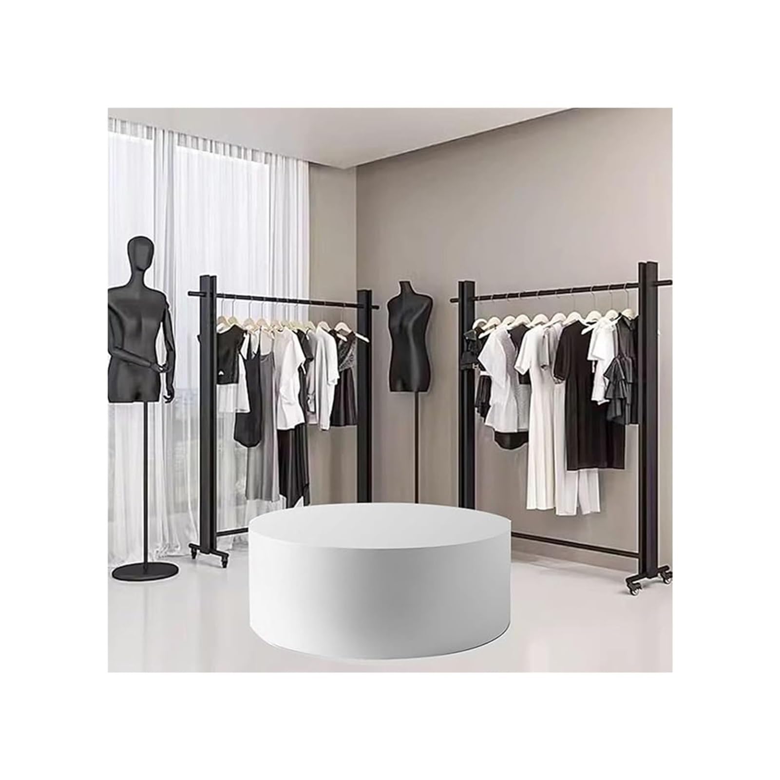 Socle de mannequin de couture 40x15 cm, grand socle rond blanc durable d'exposition