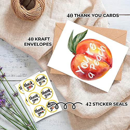 Hahizin (40 Pack) Funny Thank You Cards With Envelopes & Stickers, Pun Greeting Note Cards 4 X 6 Inch Suitable For Employee Teachers Friends Business Coworker Gratitude Appreciation #TOP1